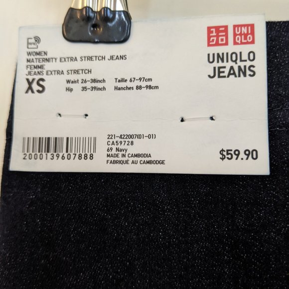 NEW Uniqlo Maternity Extra Stretch Jeans - Picture 4 of 5